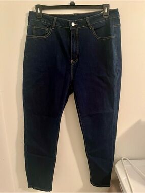 SHEIN Curve Dark Navy Jeans